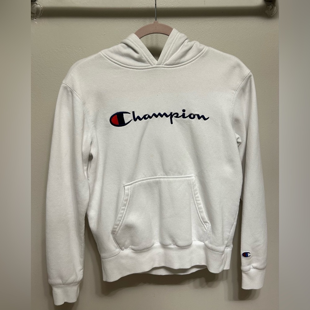 White champion hoodie. Perfect condition.